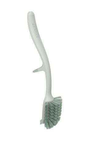 Joseph Joseph 851651 Edge Dish Brush with Integrated -Sink Rest, Light  Stone/Sage