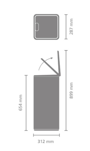 Kosz 30l Bo Touch Bin biały BRABANTIA