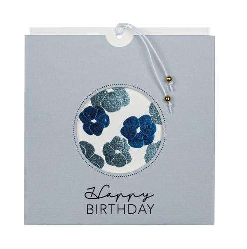 Kartka Happy Birthday, kwiaty RAEDER