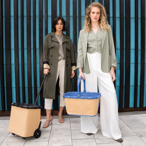 Koszyk carrybag raffia blue REISENTHEL