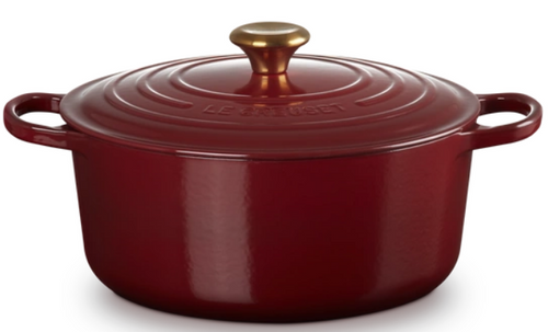 Brytfanna żeliwna okrągła 24 cm garnet LE CREUSET