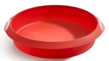 Okrągła silikonowa forma do ciasta 20 cm czerwona LEKUE