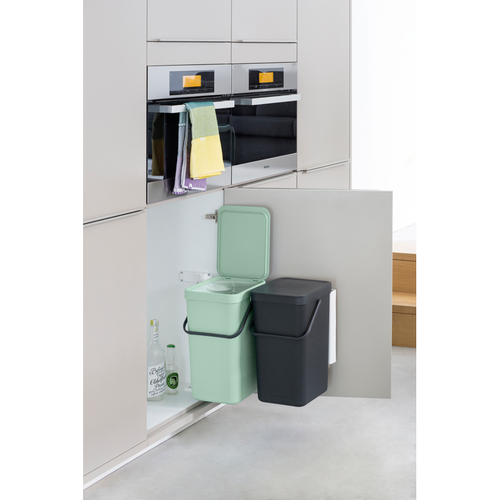 Kosz szafkowy Sort & Go 2 x 16l Jade Green/Grey BRABANTIA