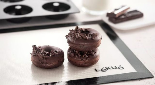 Forma do pieczenia pączków silikonowa czarna LEKUE