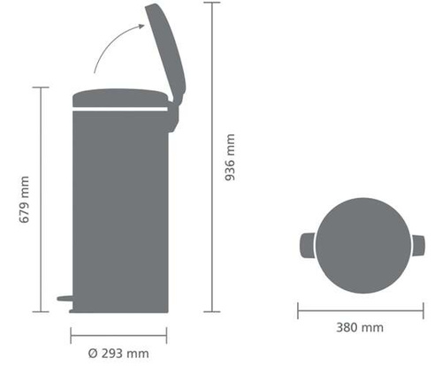 Kosz pedałowy 30 l NewIcon Champagne BRABANTIA