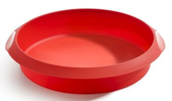 Okrągła, silikonowa forma do ciasta 24 cm czerwona LEKUE