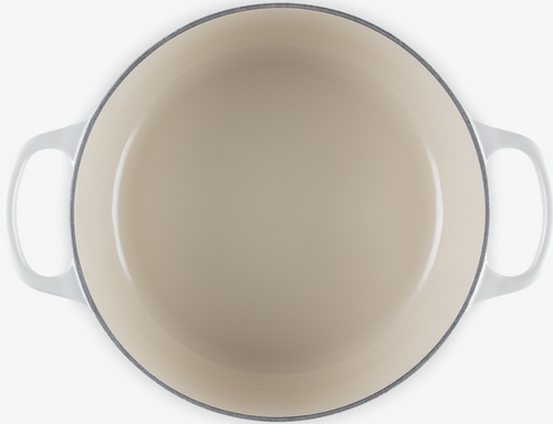 Brytfanna żeliwna okrągła 24 cm meringue LE CREUSET