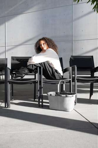 Koszyk carrybag herringbone grey REISENTHEL