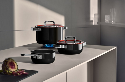 Garnek 24 cm - 4,4 l ze szklaną pokrywą Fusiontec Function Pro czarny WMF