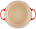 Głęboka brytfanna żeliwna okrągła 24 cm wiśniowa LE CREUSET