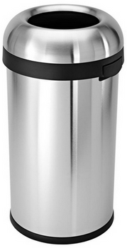 Kosz na śmieci 60l szczotkowana Bullet open bin matowy SIMPLEHUMAN