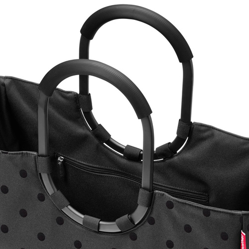 Torba loopshopper L frame glossy dots black REISENTHEL