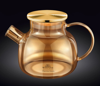 Dzbanek do herbaty 950ml Thermo Glass bursztynowy Wilmax