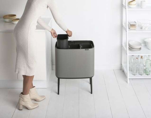 Kosz 3x11 l BO Touch Bin Mineral Concrete Grey BRABANTIA