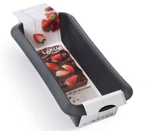 Prostokątna silikonowa forma do ciasta 24 cm czarna LEKUE