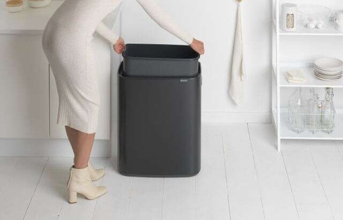 Kosz Bo Touch Bin 60l czarny matowy BRABANTIA