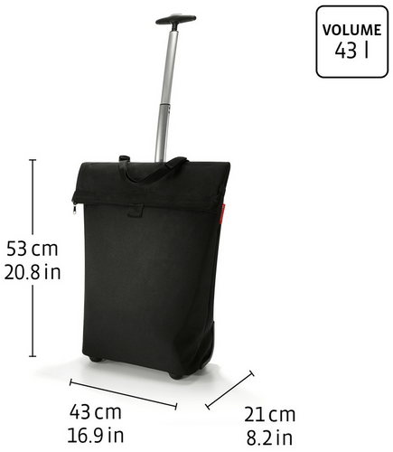 Wózek na zakupy trolley M mesh black REISENTHEL
