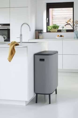 Kosz BO Touch Bin Hi 60 l Mineral Concrete Grey BRABANTIA