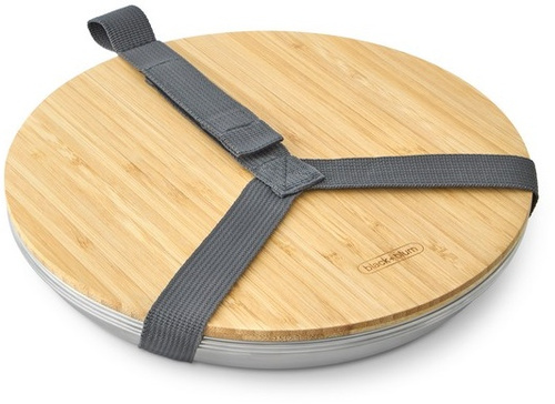 Zestaw 4 talerzy stalowych Black+Blum