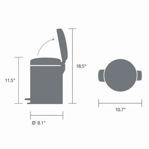 Kosz pedałowy NewIcon 3l Mineral Infinite Grey BRABANTIA