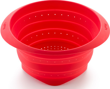 Durszlak silikonowy składany 23 cm czerwony LEKUE