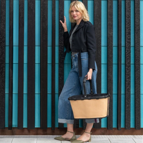 Koszyk carrybag raffia black REISENTHEL