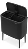 Kosz BO Touch Bin 11+23l czarny matowy BRABANTIA