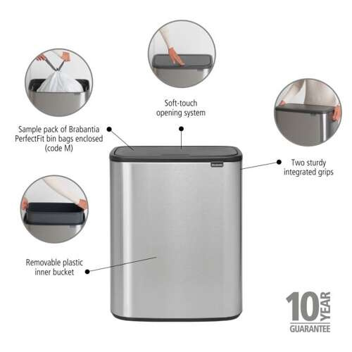 Kosz Bo Touch Bin 60 l stal matowa FPP BRABANTIA