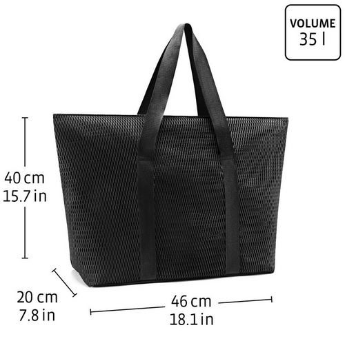 Torba extralite shopper L mesh black REISENTHEL