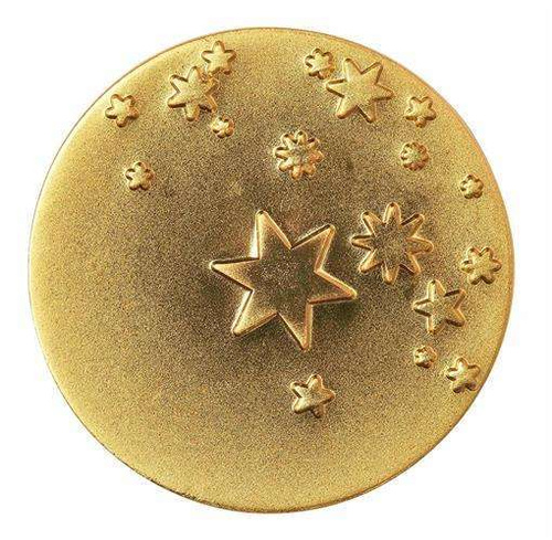 Amulet w woreczku Gwiazdki - złota moneta RAEDER