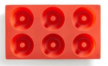 Forma do pieczenia pączków silikonowa czerwona LEKUE