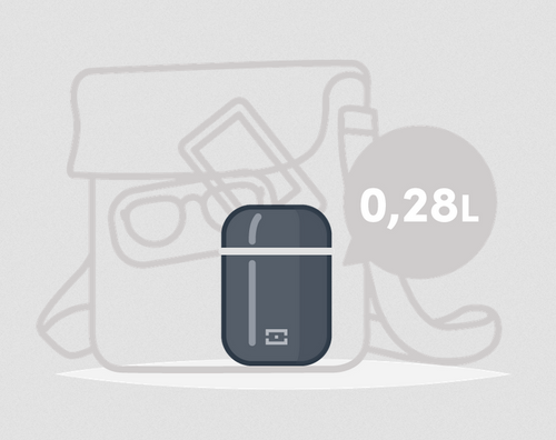 Termos obiadowy 280ml Capsule blue Dino s MONBENTO