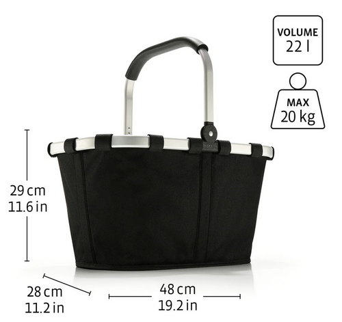 Koszyk carrybag herringbone grey REISENTHEL