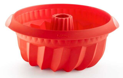 Silikonowa forma do babki 22cm czerwona LEKUE