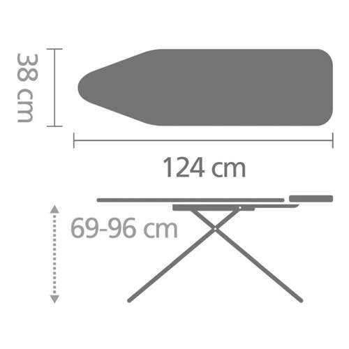 Deska do prasowania rozmiar B (124x38 cm) Morning Breeze BRABANTIA 