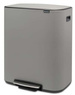 Kosz Bo Pedal Bin 60l szary betonowy powłoka mineralna BRABANTIA