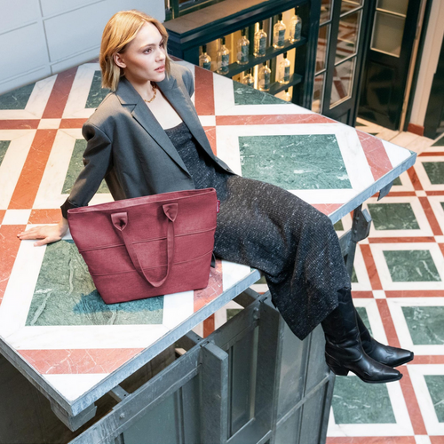 Torba shopper e1 twist maroon REISENTHEL