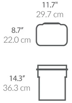 Szafkowy kosz na śmieci 10l in-cabinet bin czarny SIMPLEHUMAN