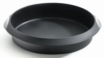 Okrągła silikonowa forma do ciasta 26 cm czarna LEKUE