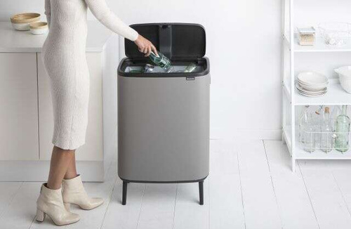 Kosz BO Touch Bin Hi 60 l Mineral Concrete Grey BRABANTIA