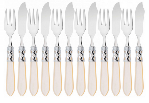 Zestaw sztuśców do ryb 12cz. (dla 6 osób) Aladdin ivory BUGATTI