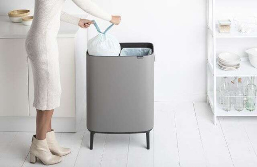 Kosz BO Touch Bin Hi 2x30 l  Mineral Concrete Grey BRABANTIA