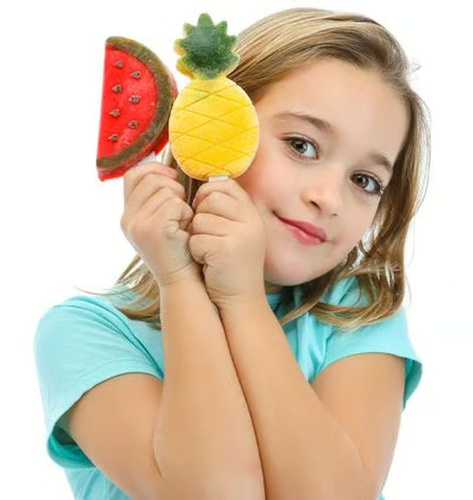 Zestaw 4 sztuk foremek do lodów Tropical Fruits Ice Cream Moulds LEKUE