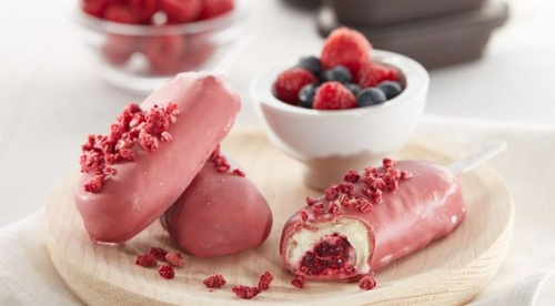 Zestaw 4 foremek do lodów + składany pojemnik Classic Creamy Ice Lolly Moulds LEKUE