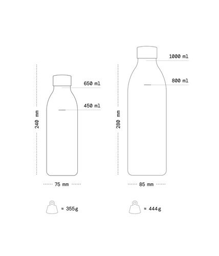 Butelka 1,0l To-Go Stainless Steel AARKE