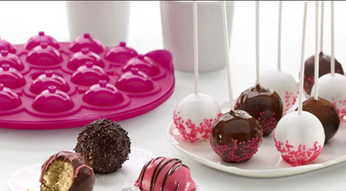 Forma do cake popsów (18 sztuk) silikonowa różowa LEKUE 