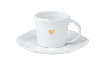 Filiżanka do espressp ze spodkiem złote serce RAEDER