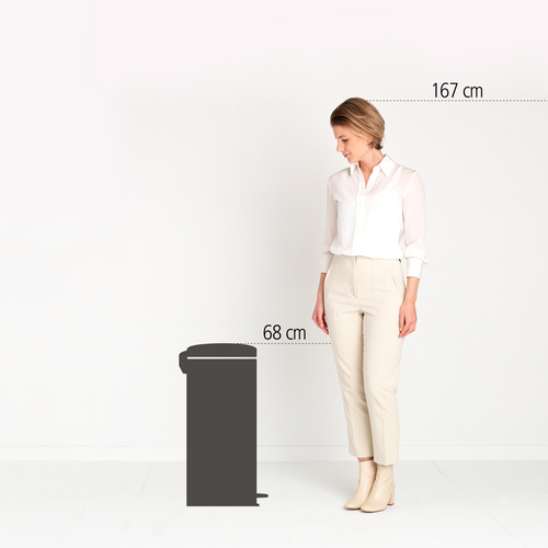 Kosz pedałowy NewIcon 30l stal matowa FPP BRABANTIA