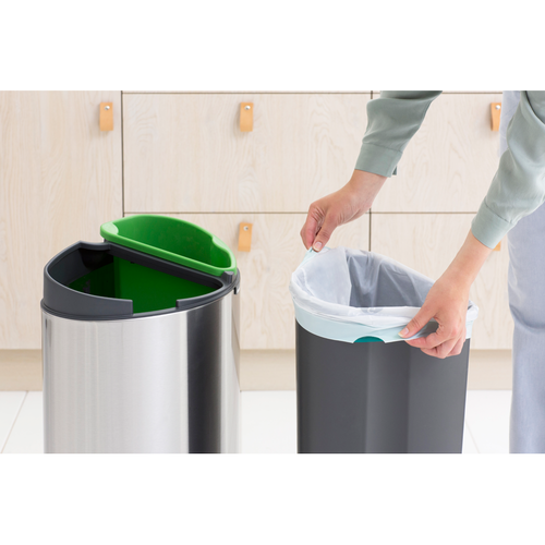 Kosz Touch Bin do segregacji 23l + 10l stal matowa FPP BRABANTIA