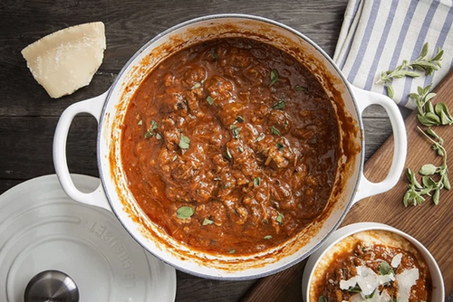 Brytfanna żeliwna okrągła 22 cm biała LE CREUSET